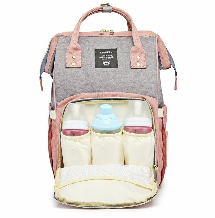 Rucsac Pentru Mamici Gri Roz | MommyBag 4