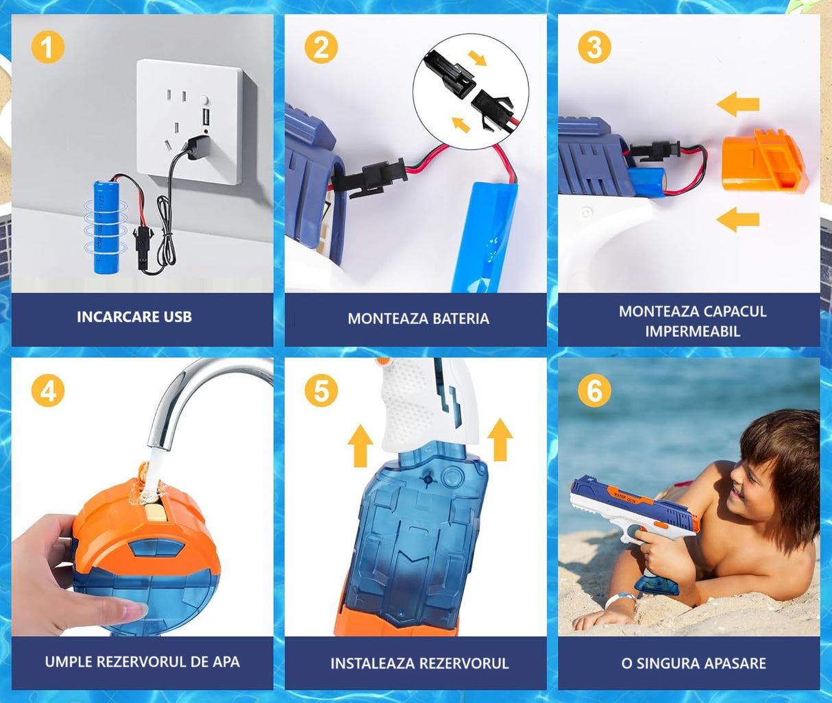 Pistol Electric Apa Cu 2 Rezervoare | PowerJet - vivimall.ro