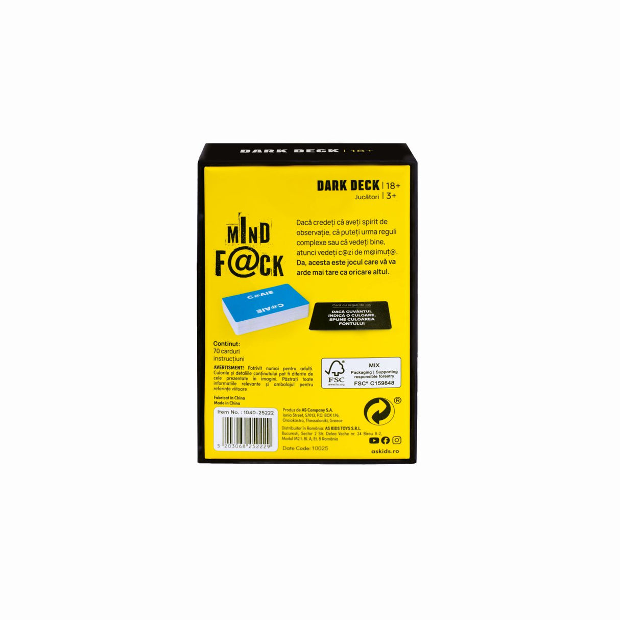 JOC DE CARTI DARK DECK MIND F@CK