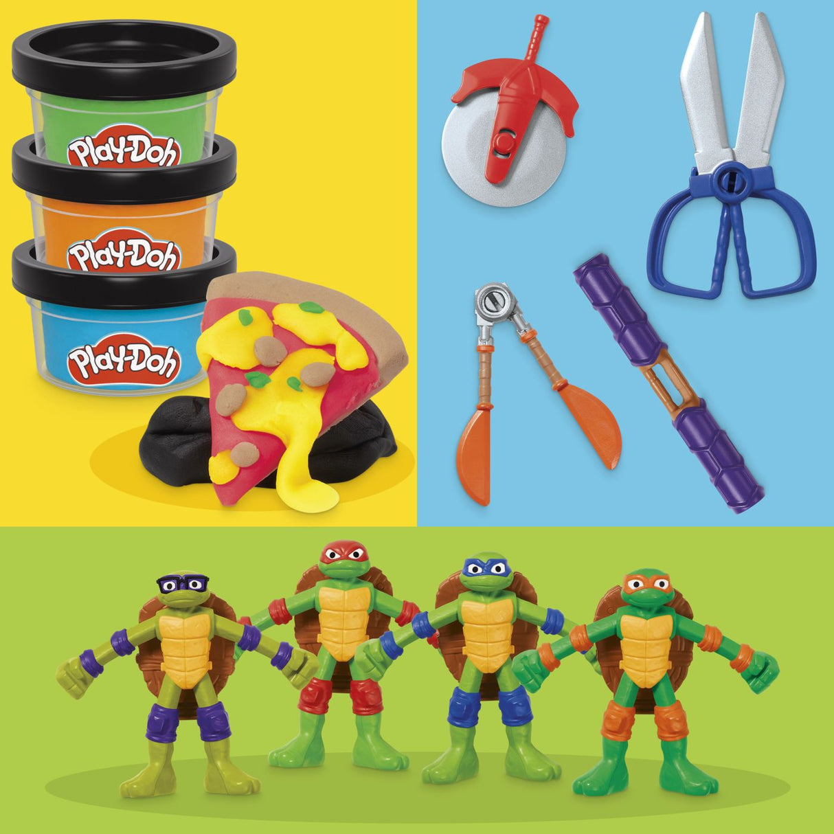 PLAY DOH POVESTIRI CU TESTOASE NINJA ADOLESCENTE MUTANTE SET CREATII COWABUNGA