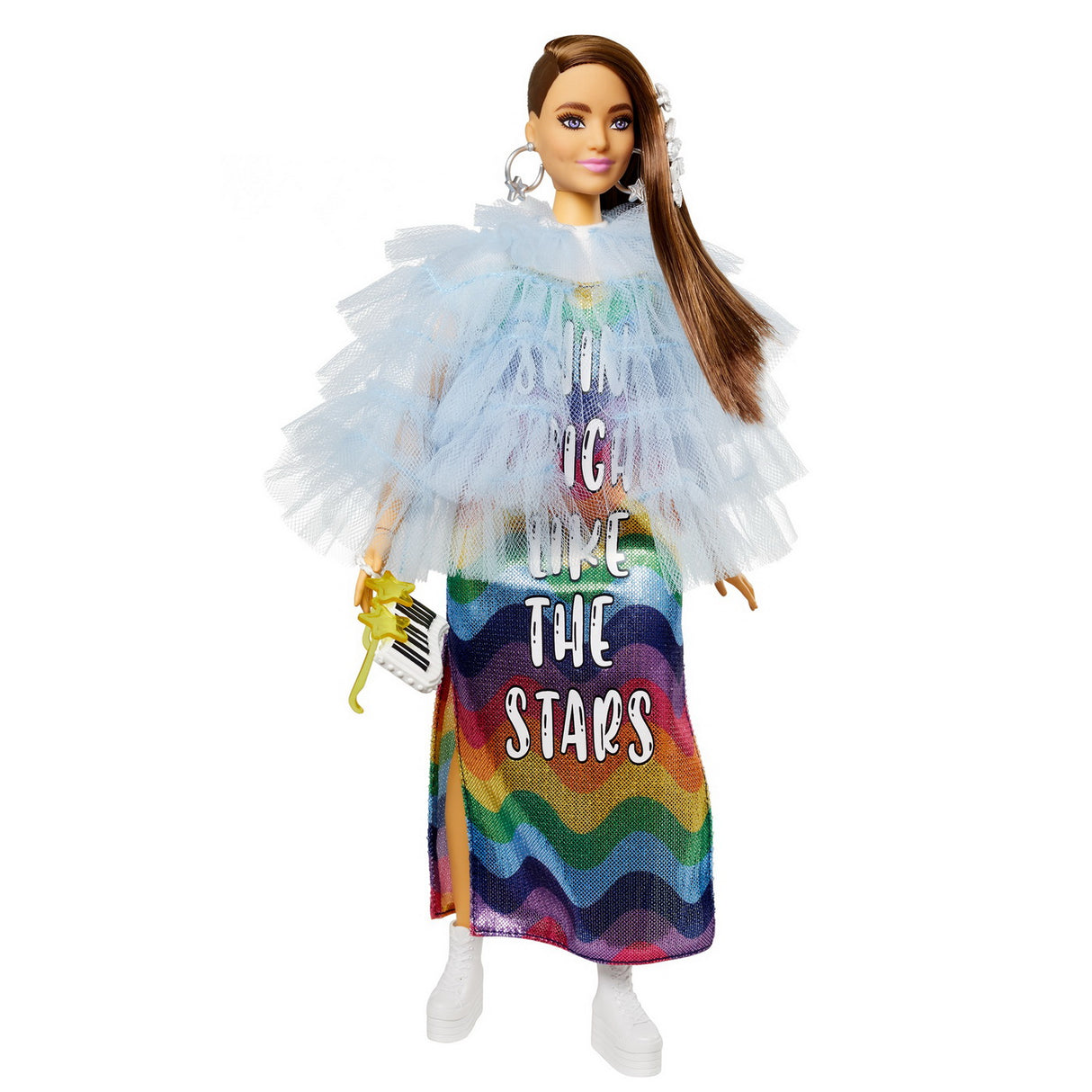 PAPUSA BARBIE EXTRA STYLE ROCHIE CURCUBEU