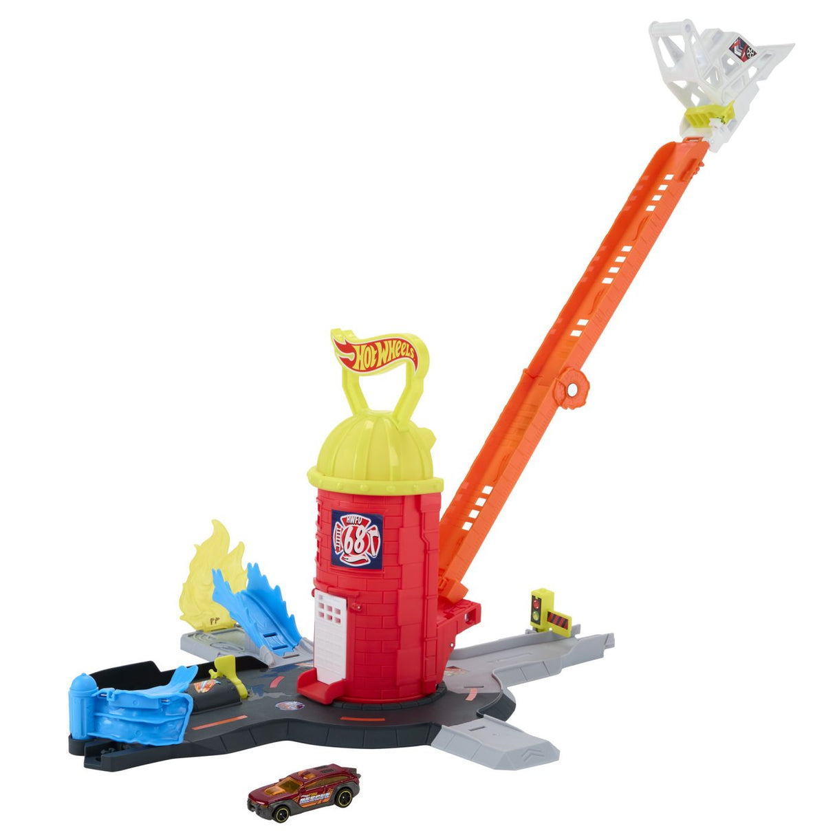 HOT WHEELS CITY SET DE JOACA SUPER STATIE DE POMPIERI CU MASINUTA INCLUSA
