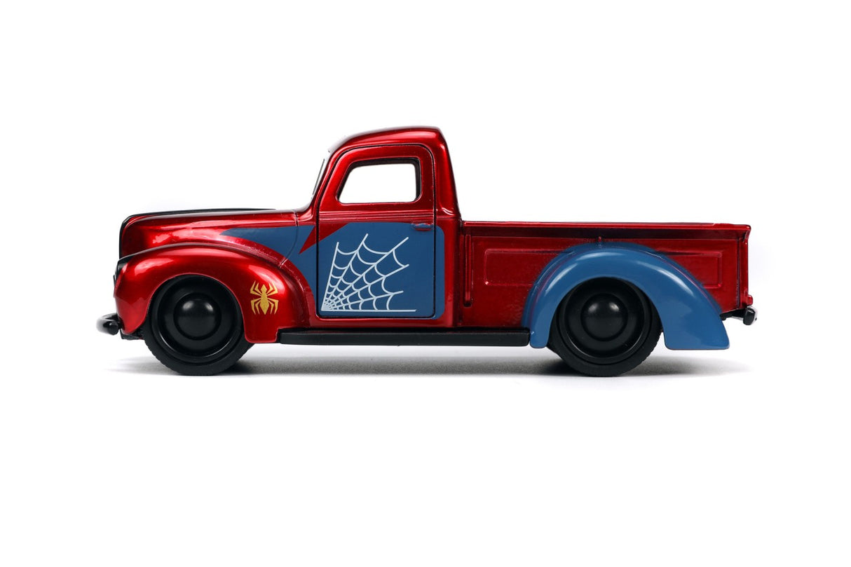 JADA MARVEL SET MASINUTA METALICA FORD PICK UP SCARA 1:32 SI FIGURINA METALICA SPIDER MAN