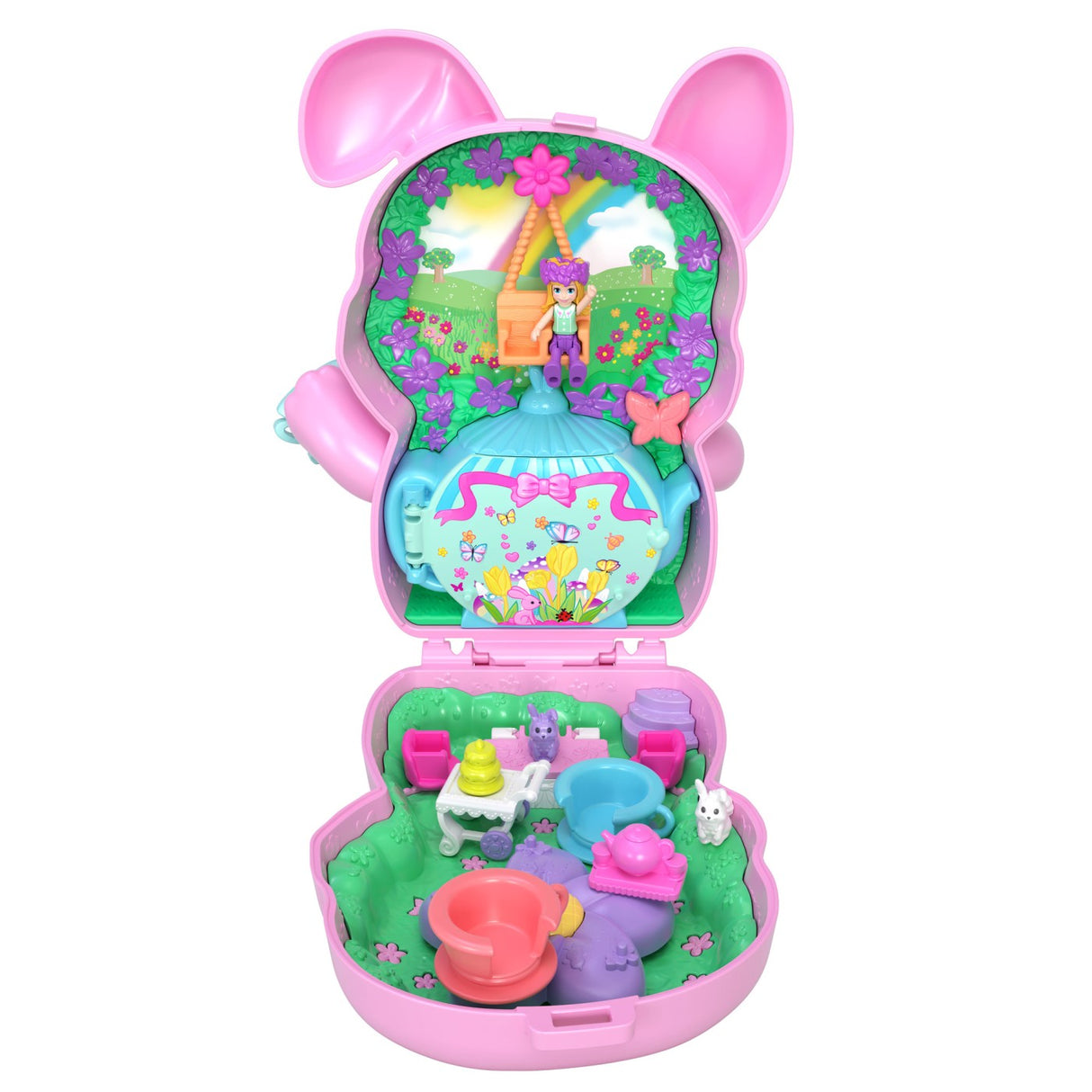 POLLY POCKET SET GENTUTA ANIMALUT IEPURAS LA PETRCERE CU ACCESORII