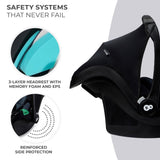 SCOICA AUTO KINDERKRAFT MINK PRO I-SIZE 40-75 CM + BAZA ZESTAW BLACK