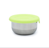 SET 3 RECIPIENTE MINI INOX CU CAPAC SILICON, MELII, BLEU MINT LIME