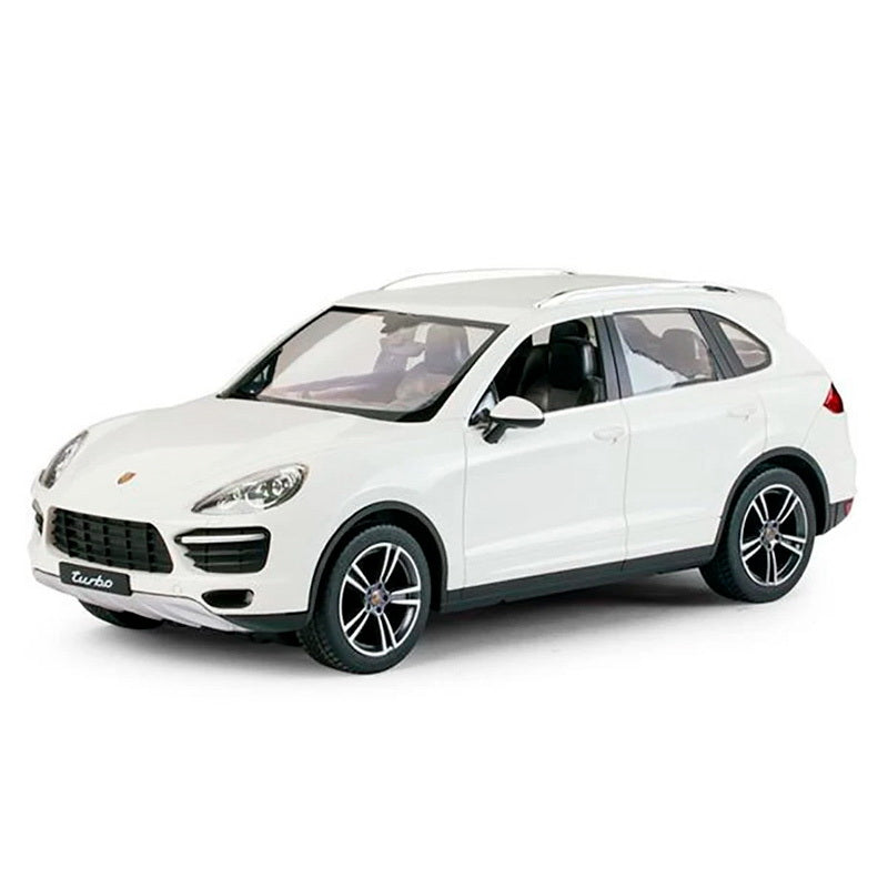 MASINA CU TELECOMANDA PORSCHE CAYENNE TURBO ALB CU SCARA 1 LA 14