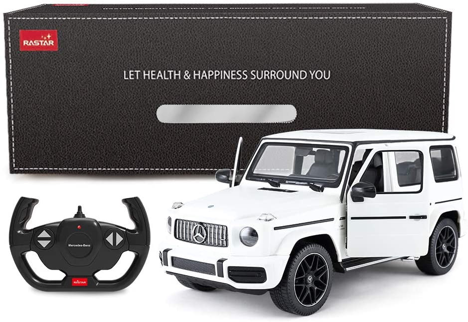 MASINA CU TELECOMANDA MERCEDES-BENZ G63 ALB SCARA 1 LA 14