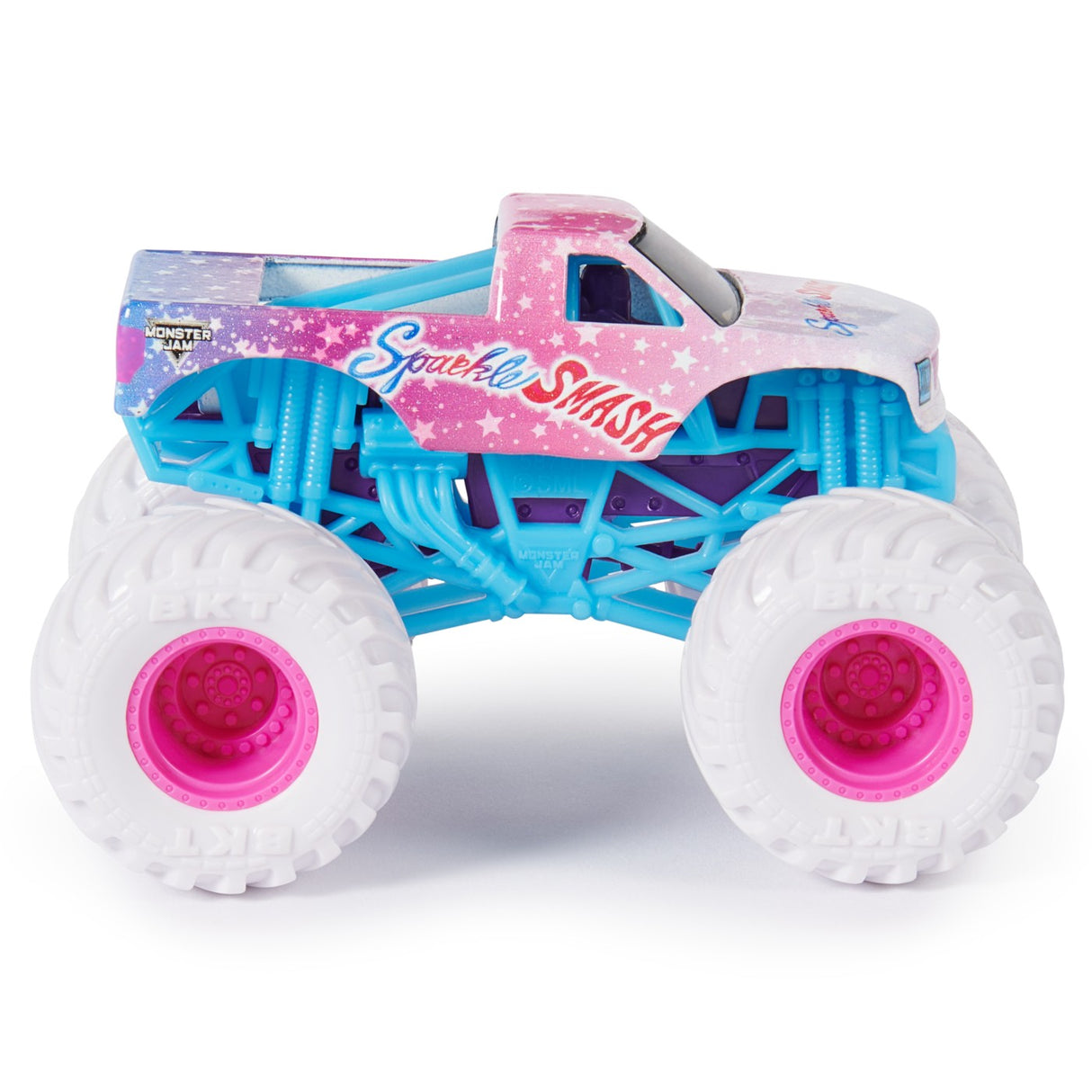 MONSTER JAM SET 2 MASINUTE METALICE SPARKLE SMASH SCARA 1:64