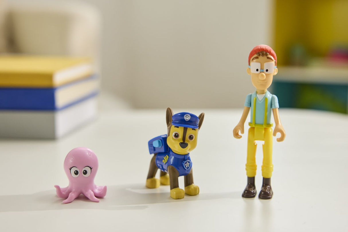 PATRULA CATELUSILOR SET 3 FIGURINE CHASE SI CAPITANUL TURBOT