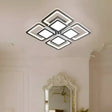 Lustra Led Cu Telecomanda Susan, 4 Patrate, Lumina Rece/Calda/Neutra, Dimabila - vivimall.ro