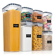 Cutii De Depozitare Alimente, Set Din 7 Cutii Pentru Condimente, Cereale, Cutii Pentru Bucatarie, Din Plastic Pp, Cutii Alimentare, Diferite Dimensiuni, Transparente - vivimall.ro