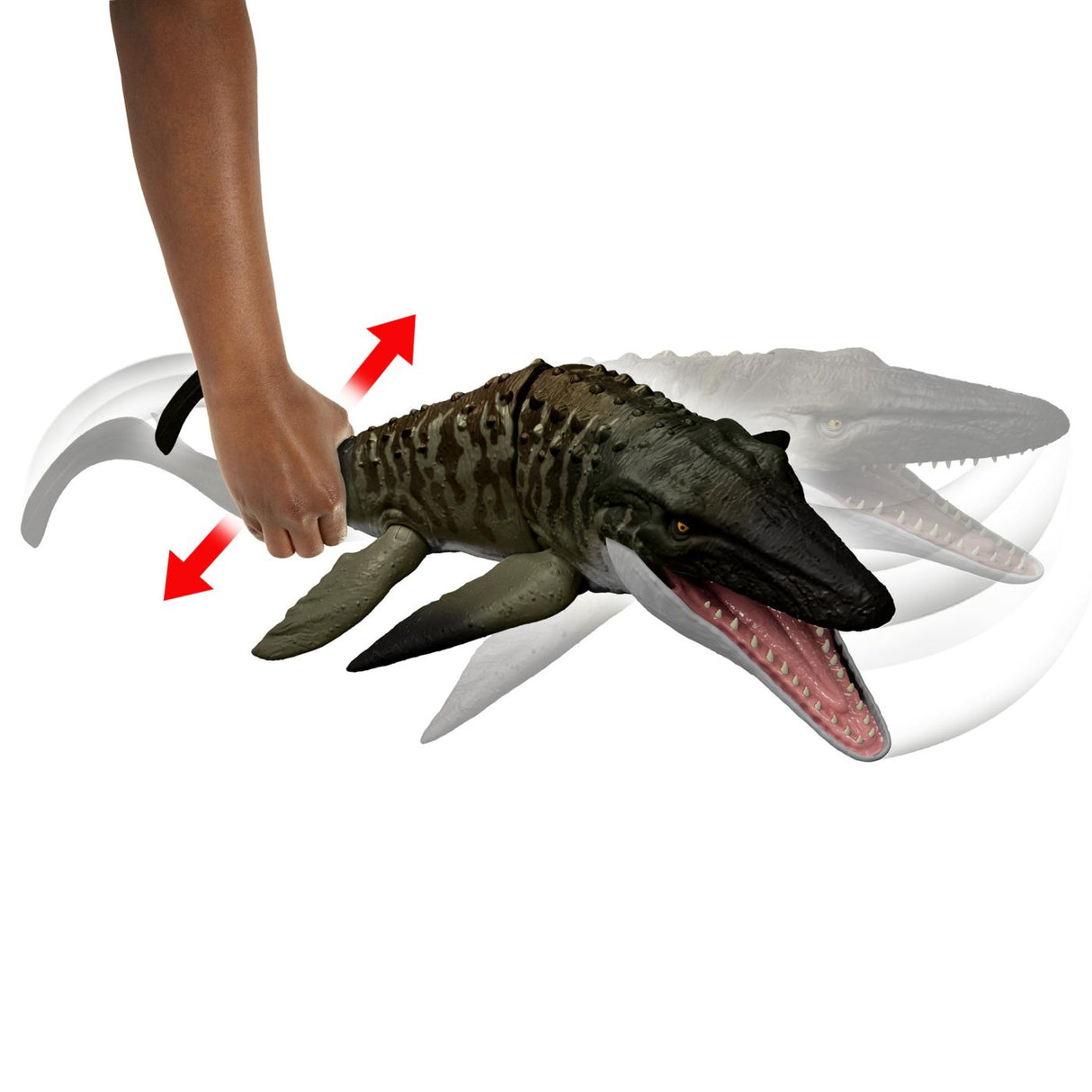 JURASSIC WORLD REBIRTH BITE N BLAST DINOZAUR MOSASAURUS INTERACTIV CU MISCARI SI FUNCTIE SPECIALA 50CM