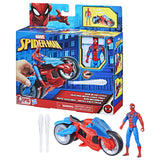SPIDERMAN SET FIGURINA SI VEHICUL WEB BLAST CYCLE