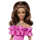 PAPUSA BARBIE FASHIONISTA SATENA CU ROCHIE ROZ