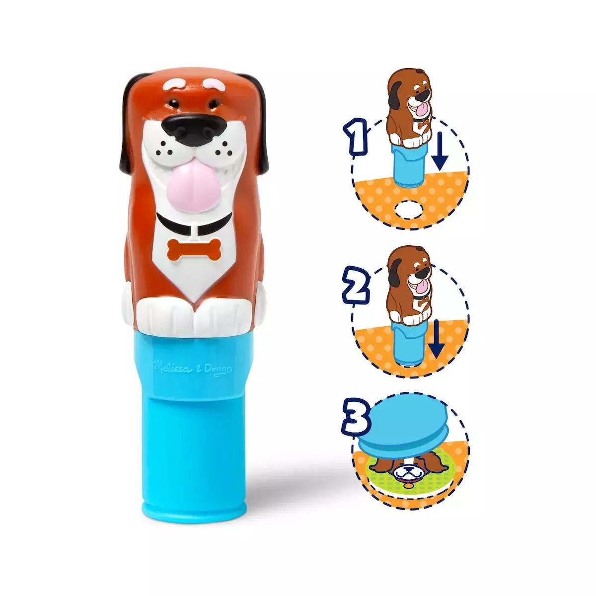 MELISSA AND DOUG STICKER WOW SET DE JOACA AUTOCOLANTE SI STAMPILA CATELUS