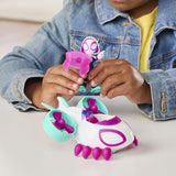 SPIDEY SI PRIETENII LUI UIMITORI MARVEL SET FIGURINA GHOST SPIDER SI VEHICUL COPTER 7.6CM