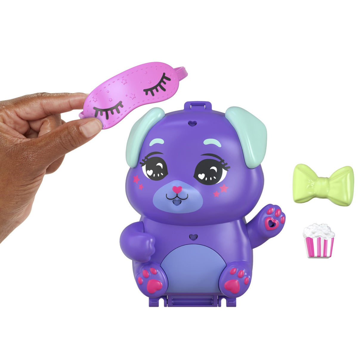 POLLY POCKET SET GENTUTA ANIMALUT CATELUS IN PIJAMA CU ACCESORII