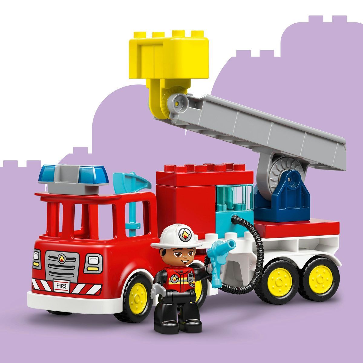 LEGO DUPLO CAMION DE POMPIERI CU FURTUN SI POMPIER 10473