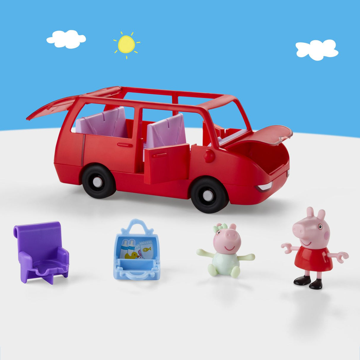 PEPPA PIG MASINA FAMILIEI PEPPA CU FIGURINE