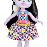 ENCHANTIMALS SET PAPUSI SURORI SI ANIMALUTELE LOR SAGE SKUNK SI CAPER SI SABELLA SKUNK SI STRIPER