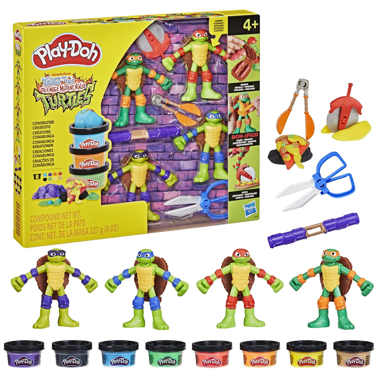 PLAY DOH POVESTIRI CU TESTOASE NINJA ADOLESCENTE MUTANTE SET CREATII COWABUNGA