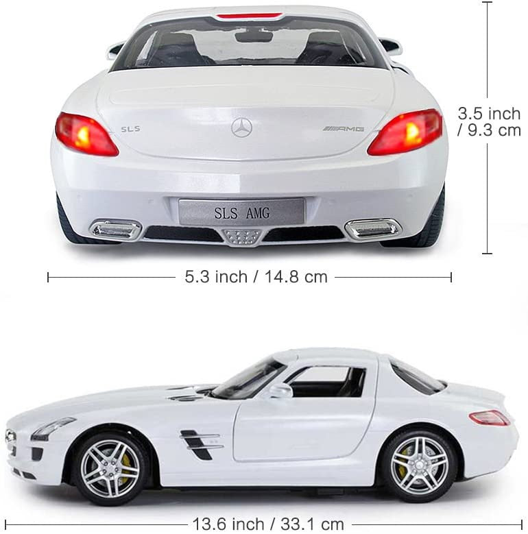 MASINA CU TELECOMANDA MERCEDES-BENZ SLS ALB SCARA 1 LA 14
