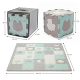 COVORAS DE JOACA KINDERKRAFT LUNO SHAPES, PUZZLE 3D, SPUMA, MINT