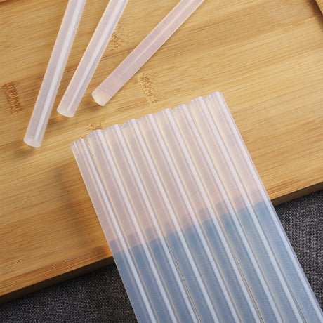 Rezerve silicon Flippy Hot Melt transparente, diametru 7 mm, detaliu textură și dimensiuni