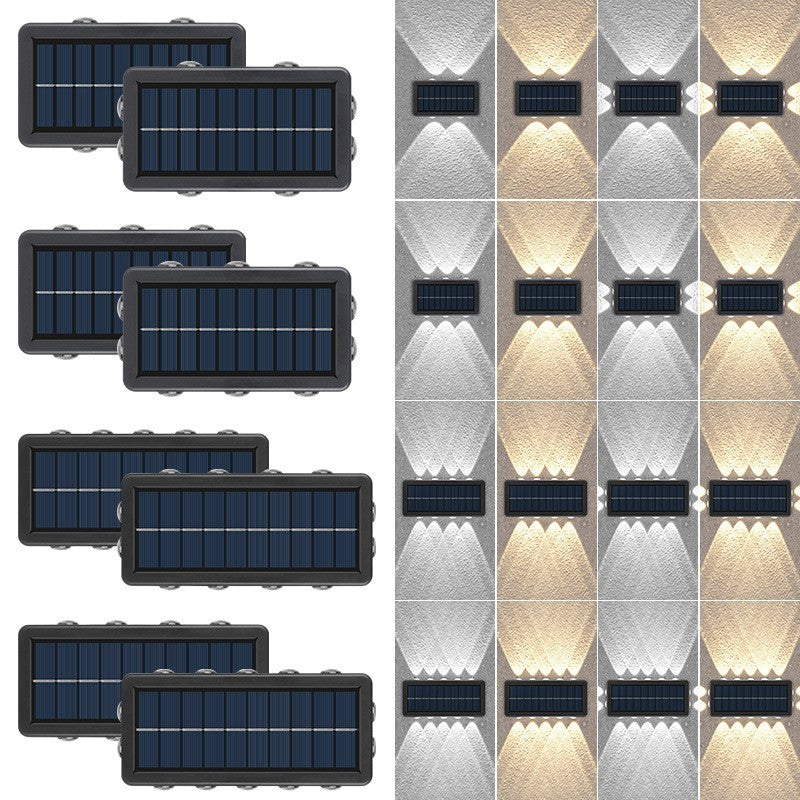 Lampa Solara, Flippy, 8+4 LED, Lumina Alba/Calda, din ABS+PC, 8 x 17.7 x 3.7 cm, Negru