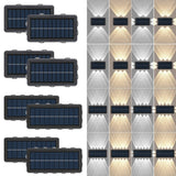 Lampa Solara, Flippy, 8+4 LED, Lumina Alba/Calda, din ABS+PC, 8 x 17.7 x 3.7 cm, Negru