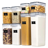 Cutii De Depozitare Alimente, Set Din 8 Cutii Pentru Condimente, Cereale, Cutii Pentru Bucatarie, Din Plastic Pp, Cutii Alimentare, Diferite Dimensiuni, Transparente - vivimall.ro