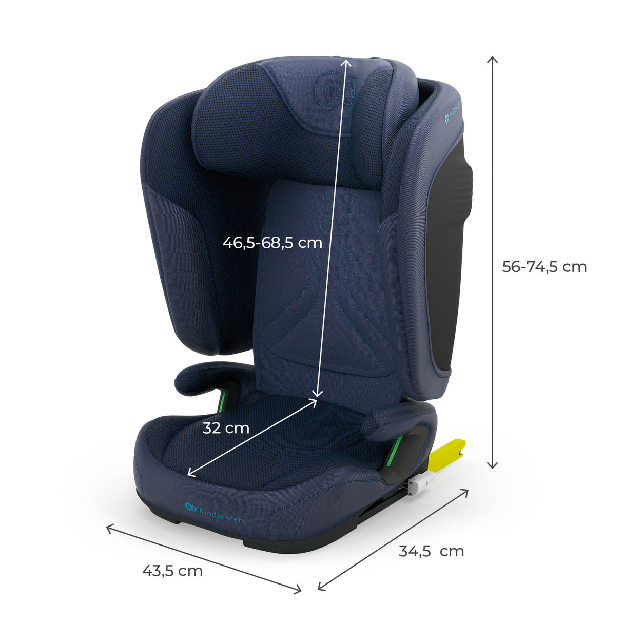 SCAUN AUTO KINDERKRAFT UNITY2 100-150 CM, NAVY