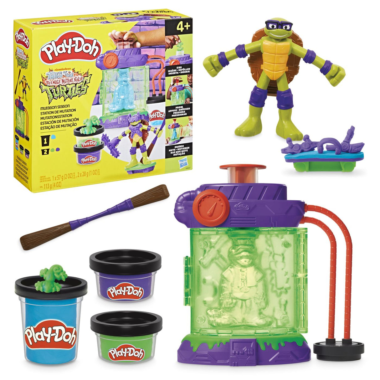 PLAY DOH POVESTIRI CU TESTOASE NINJA ADOLESCENTE MUTANTE SET STATIE DE MUTATII