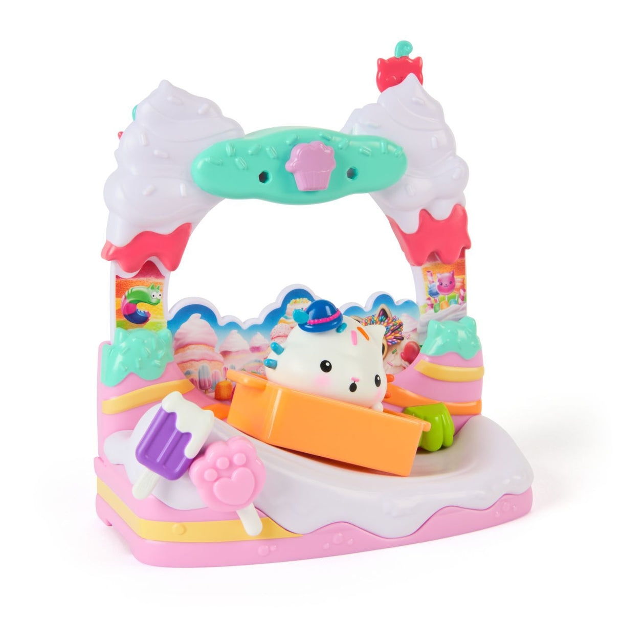 GABBYS DOLLHOUSE FILMUL SET BALCONUL DIN DULCIURI SI FIGURINA PISICA CAKEY CU ACCESORII