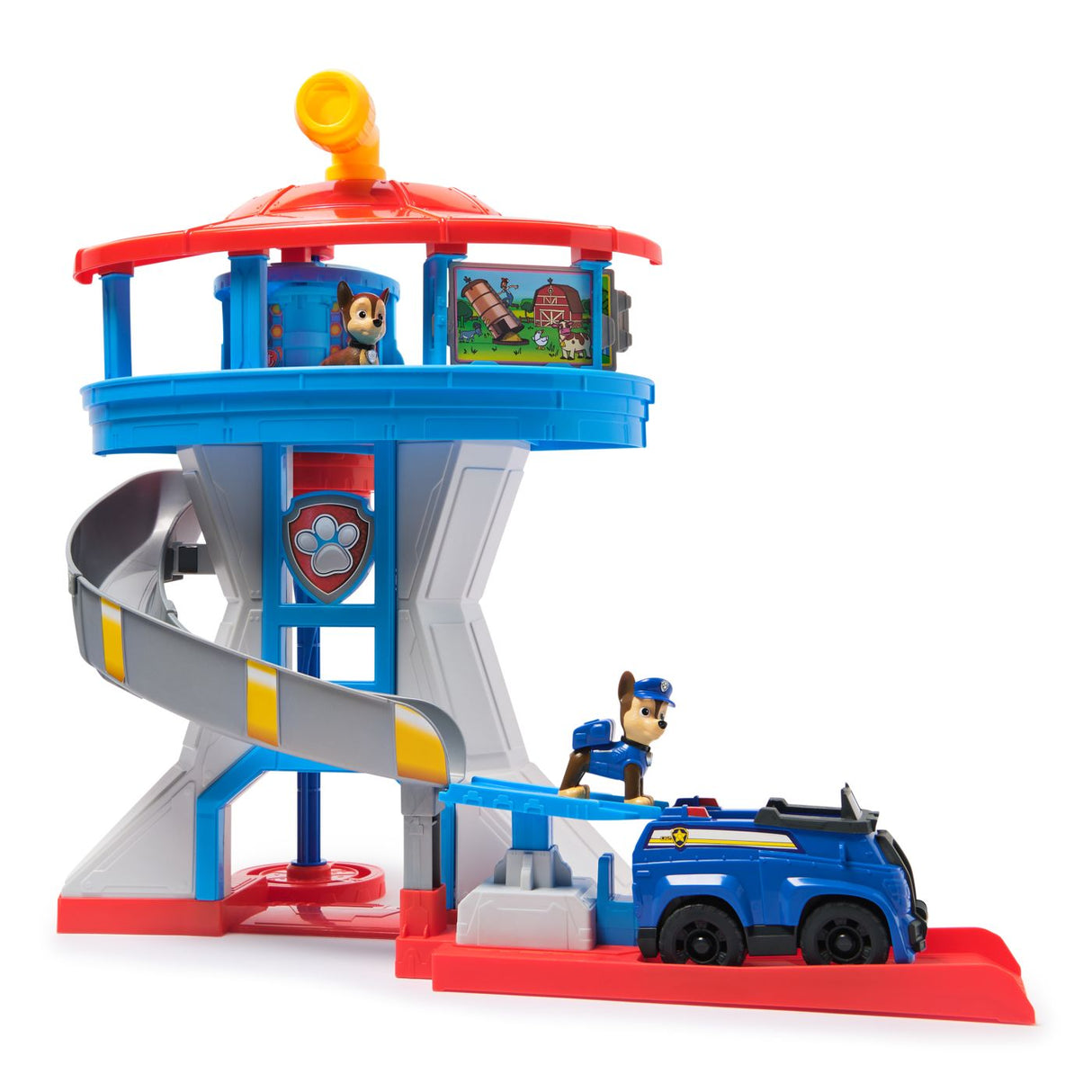 PATRULA CATELUSILOR SET TURN DE OBSERVATIE CU VEHICUL SI FIGURINA CHASE