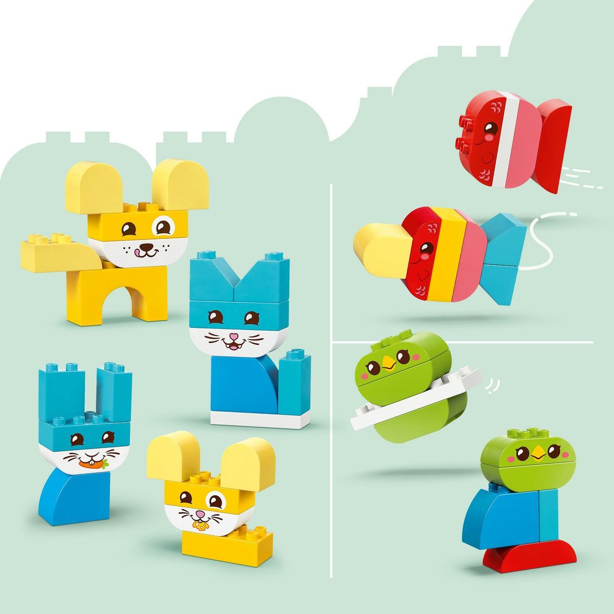 LEGO DUPLO ANIMALUTE DE COMPANIE CREATIVE 3 IN 1 10477