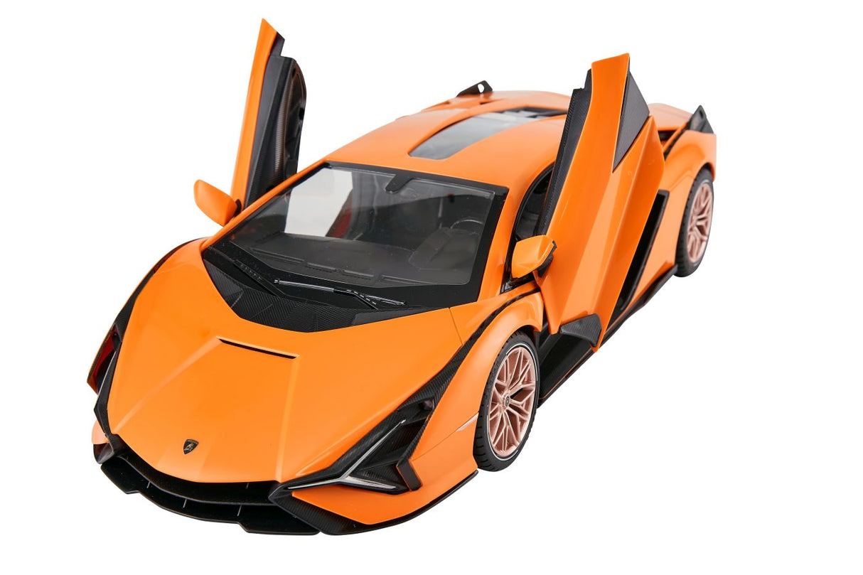 MASINA CU TELECOMANDA LAMBORGHINI SIAN PORTOCALIU CU SCARA 1 LA 14