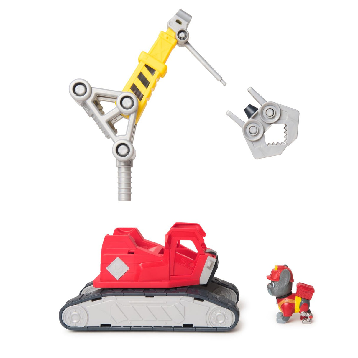 PATRULA CATELUSILOR RUBBLE SI ECHIPA SET VEHICUL EXCAVATOR SI FIGURINA CHARGER