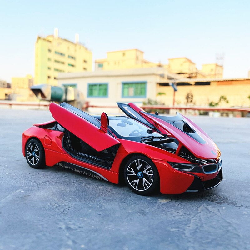 MASINUTA METALICA BMW I8 ROSU SCARA 1 LA 24