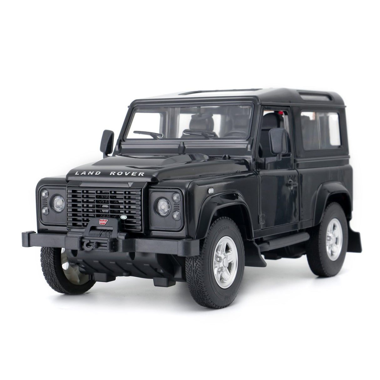 MASINA CU TELECOMANDA LAND ROVER DEFENDER NEGRU CU SCARA 1 LA 14