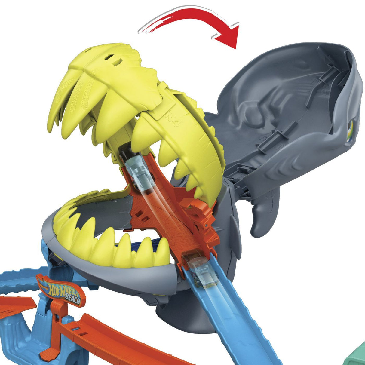 HOT WHEELS CITY PISTA DE CURSE PLAJA RECHINULUI CHOMP CU MASINUTA INCLUSA