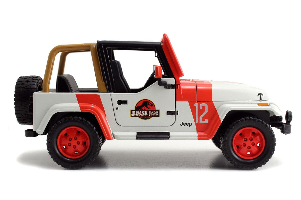 MASINUTA METALICA JURASSIC WORLD 1992 JEEP WRANGLER 1:24