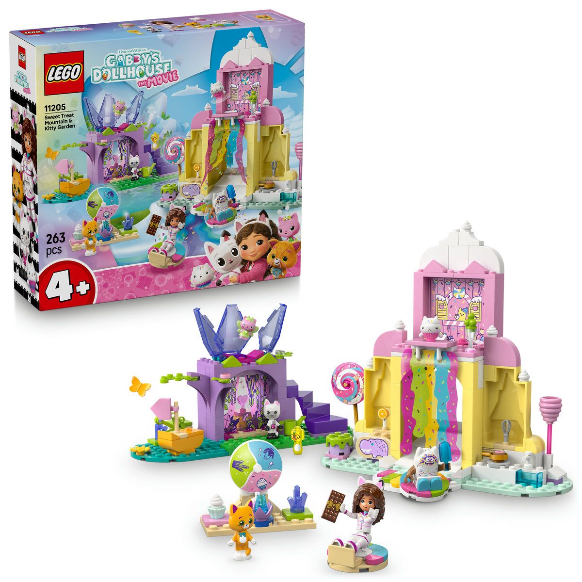 LEGO GABBYS DOLLHOUSE FILMUL MUNTELE DE DULCIURI SI GRADINA LUI KITTY 11205