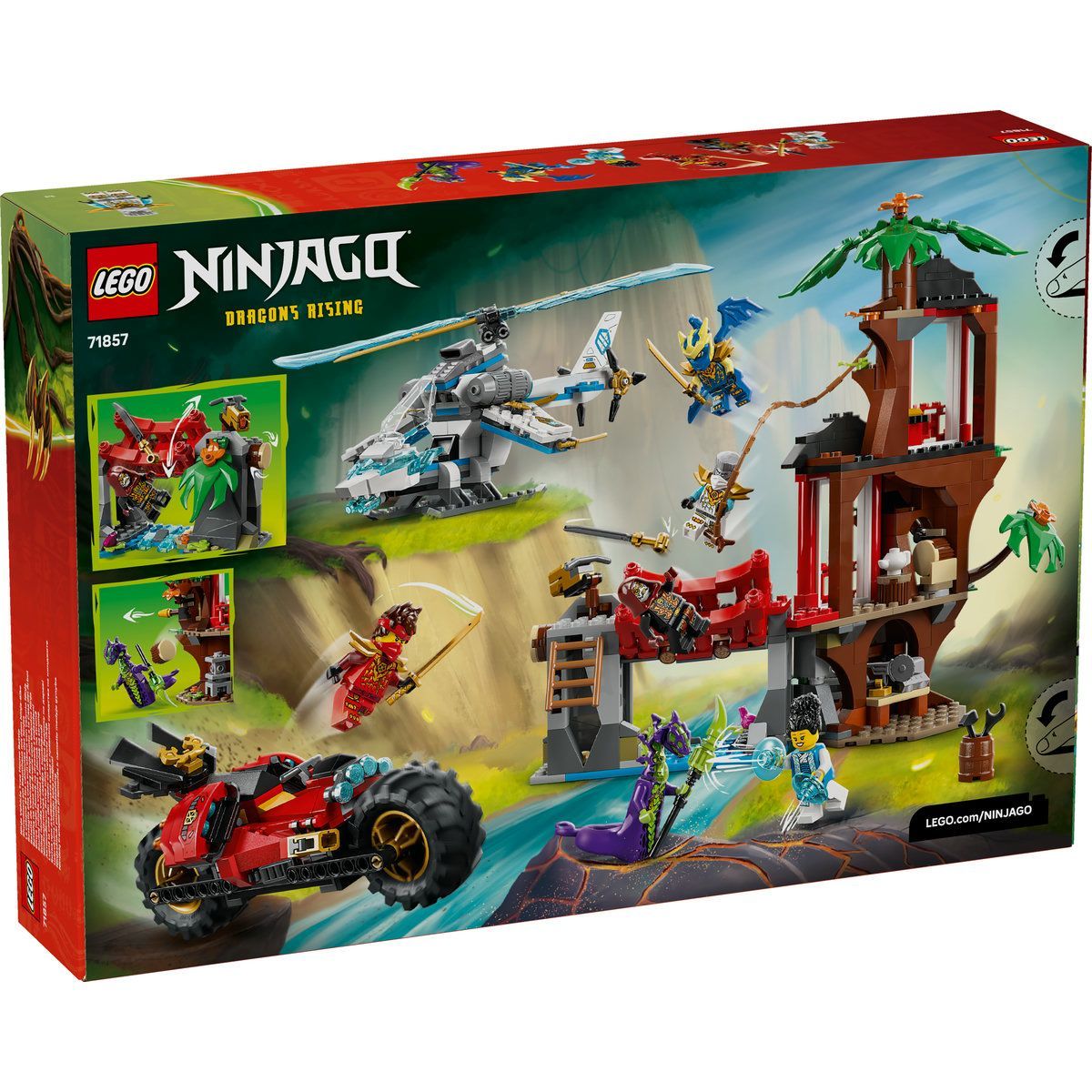 LEGO NINJAGO LUPTA LA CASA DIN COPAC CU VEHICULE NINJA 71857