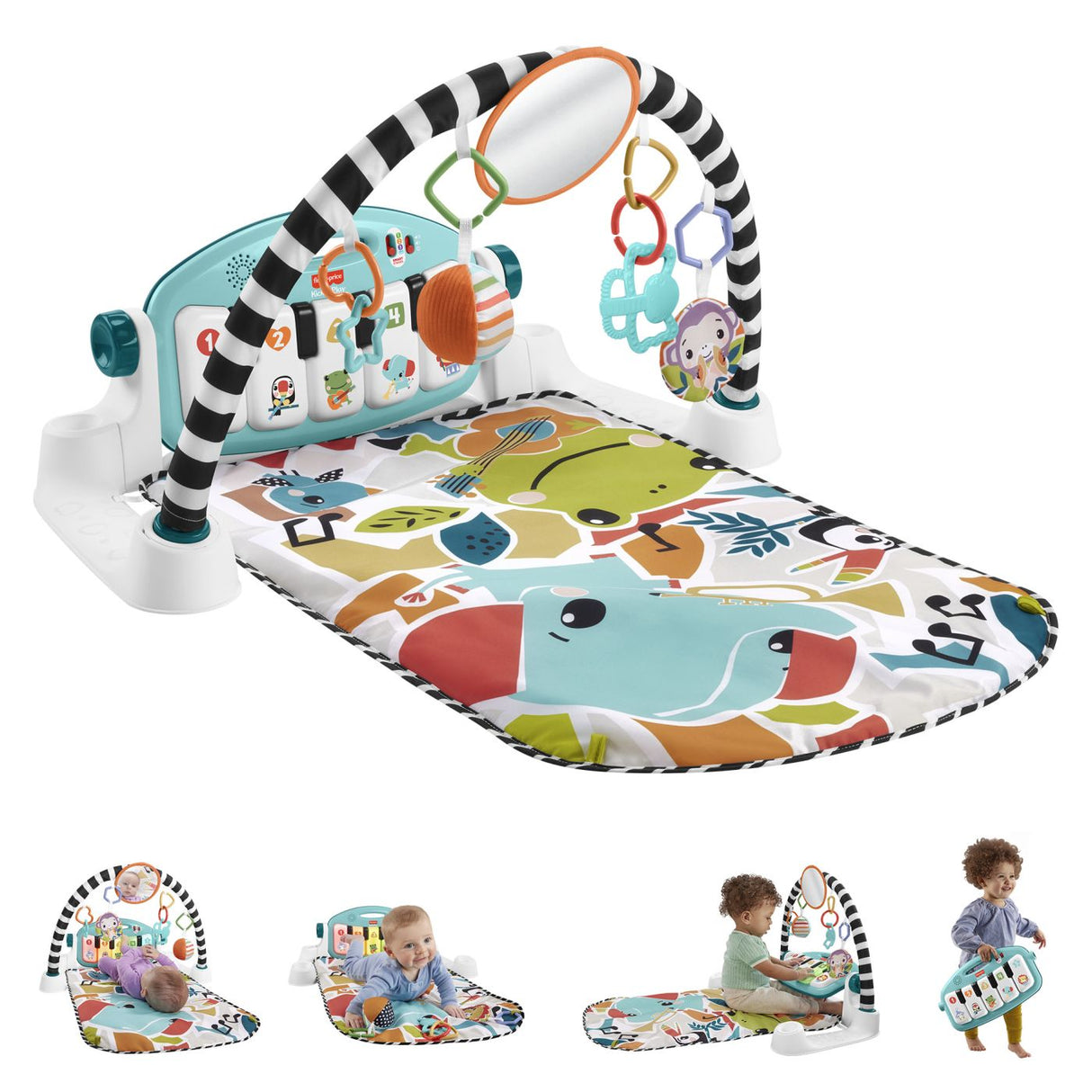 FISHER PRICE SALTELUTA DE JOACA PIAN MUZICAL IN LIMBA GREACA