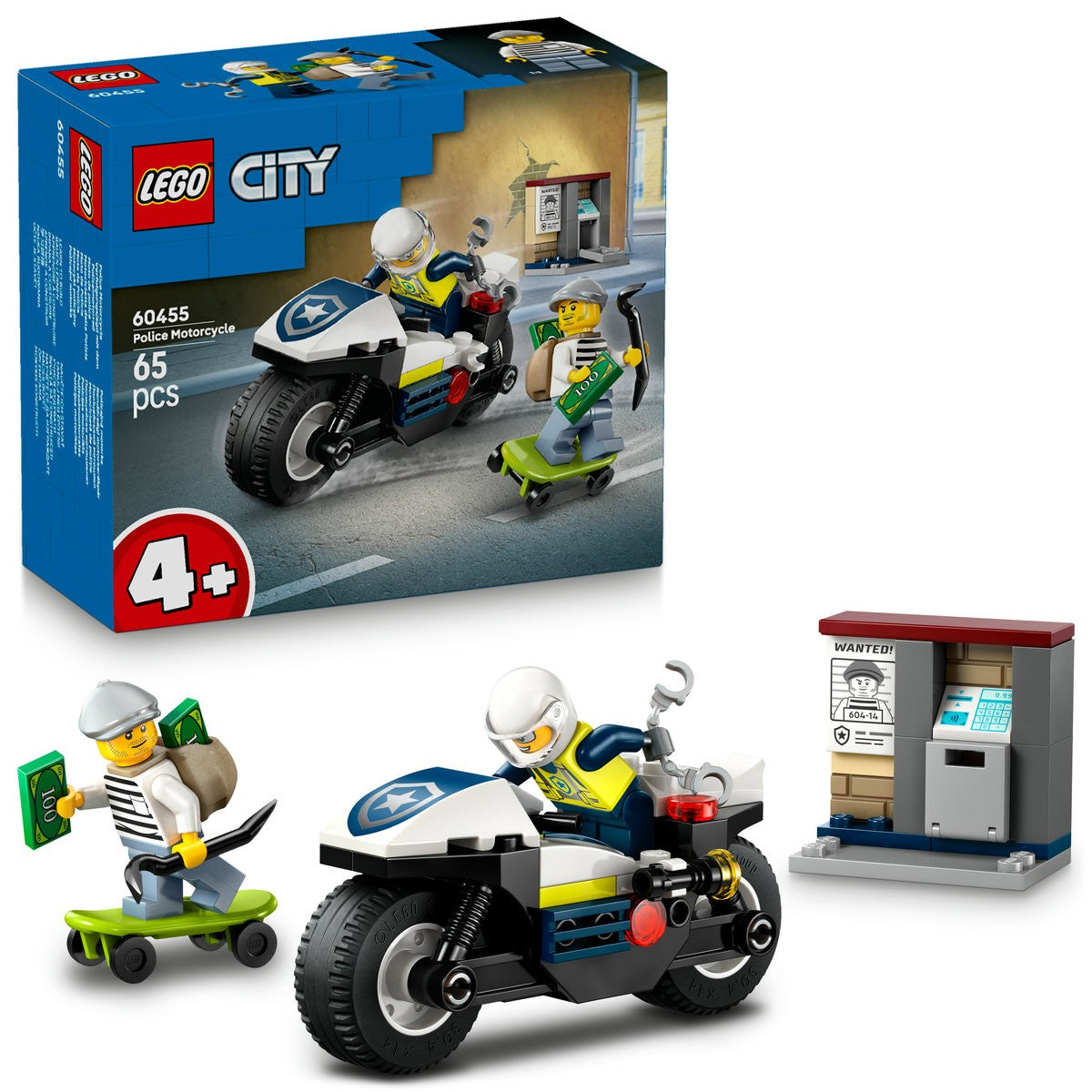 LEGO CITY URMARIRE CU MOTOCICLETA DE POLITIE 60455