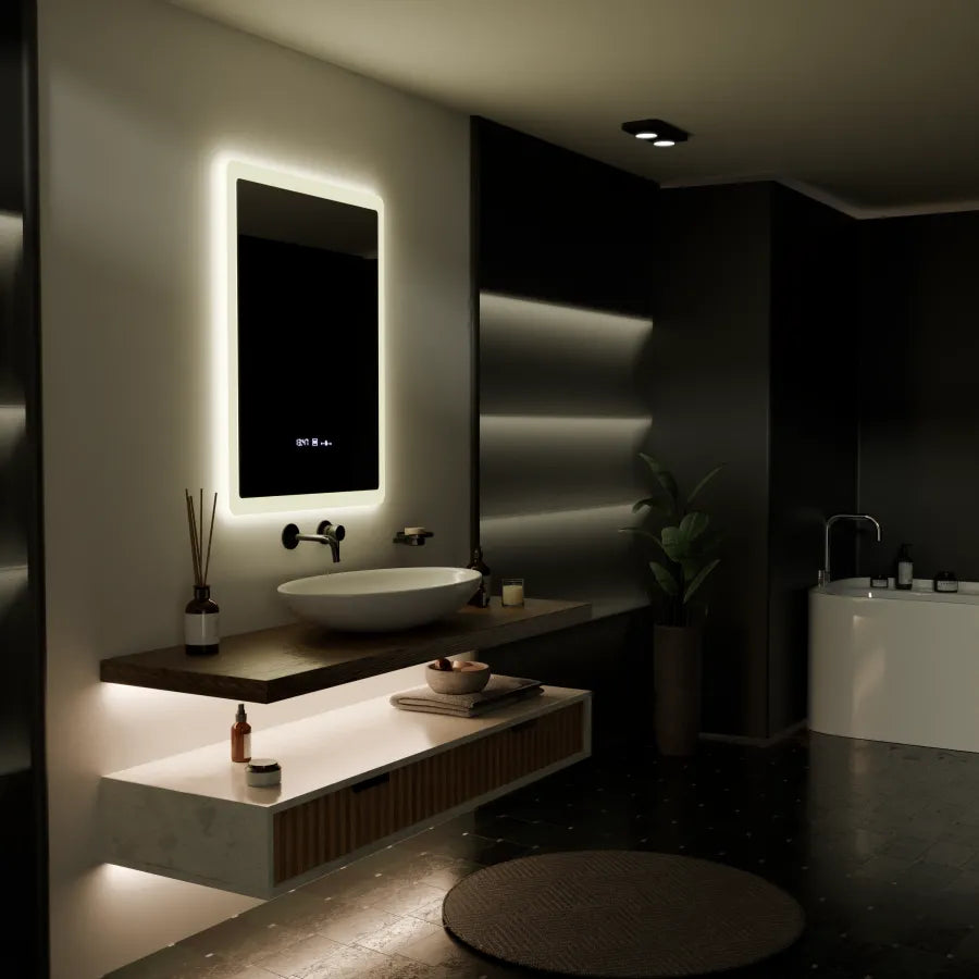 Oglinda Led Rectangulara, Pugliesi Senzor Motionglow Marcello, Sistem Dezaburire, Ceas & Termometru - vivimall.ro