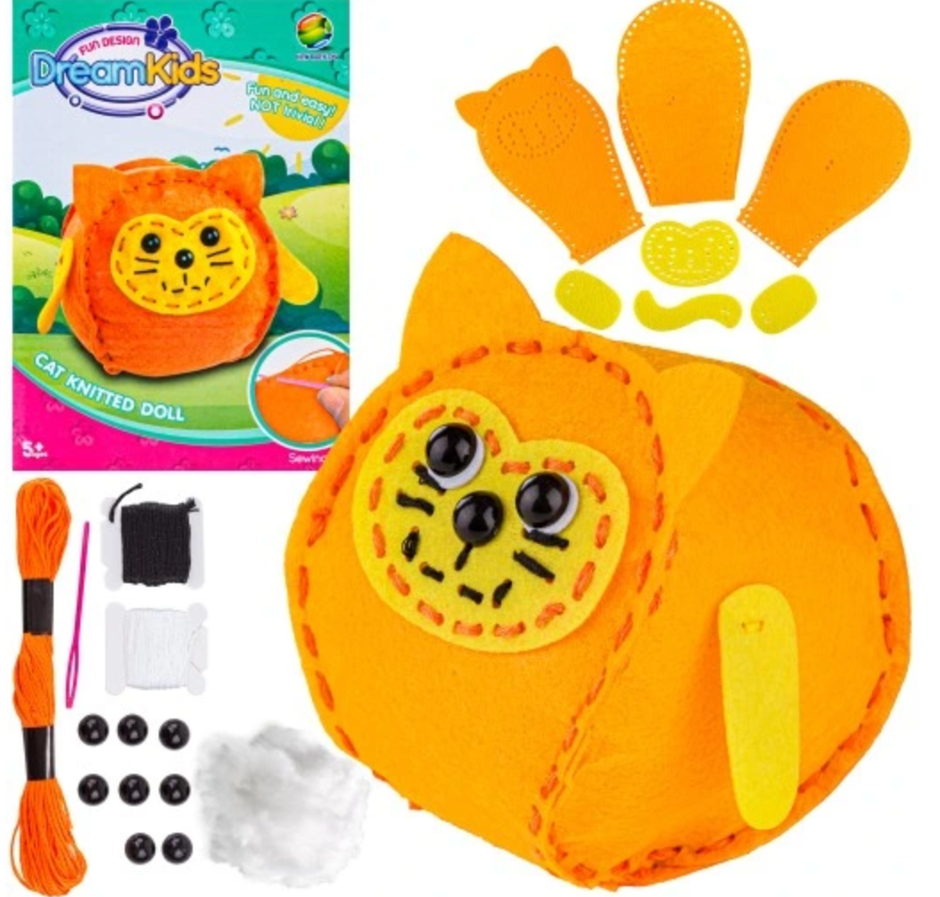 Set creatie perna copii pisica | DreamNest 1 - vivimall.ro
