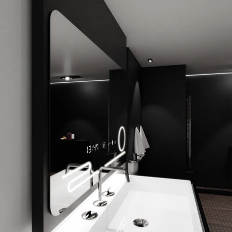 Oglinda Led Rectangulara, Harmonie Motionglow Marcello, Sistem Dezaburire, Ceas & Termometru, Lupa Cosmetica - vivimall.ro